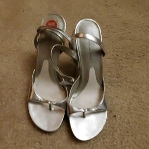 Silver High Heel Shoes